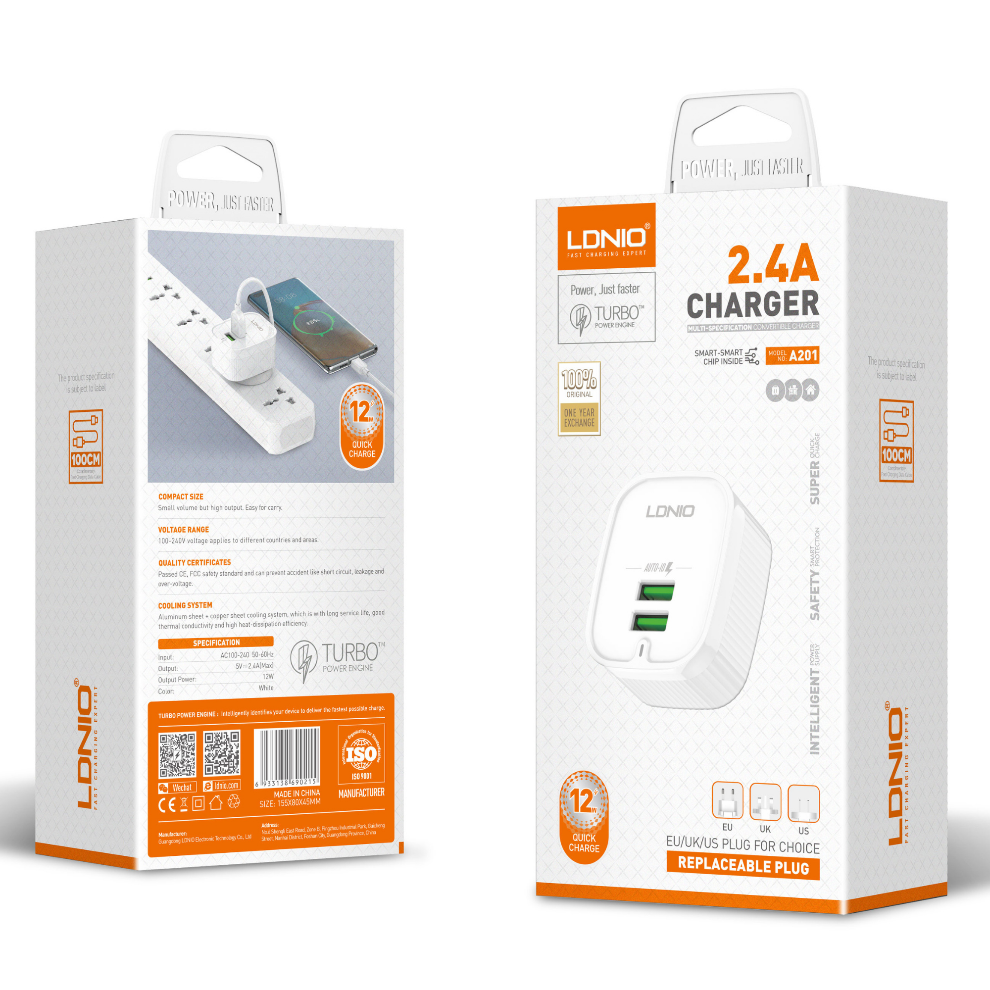 Ldnio 2.4A Wall Charger A201