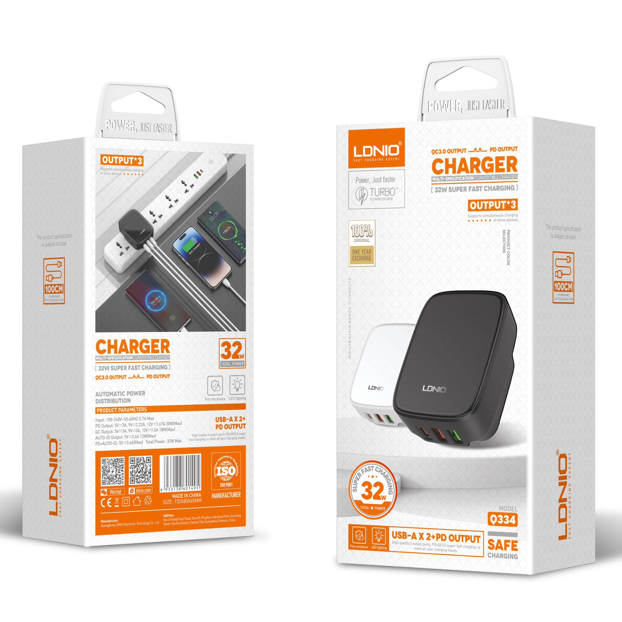 Ldnio USB-A x2 + PD Output Q334