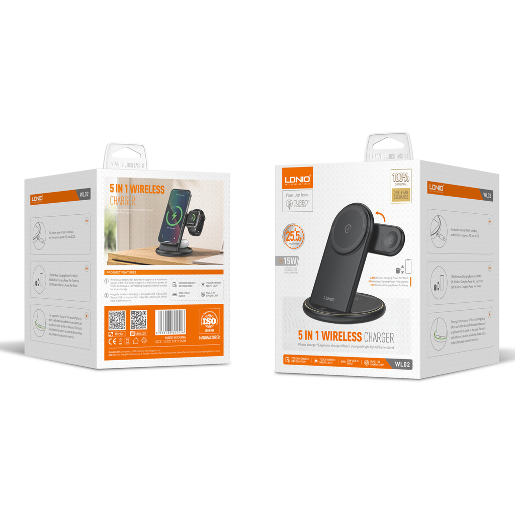 Ldnio 5 in 1 Wireless Charger WL02