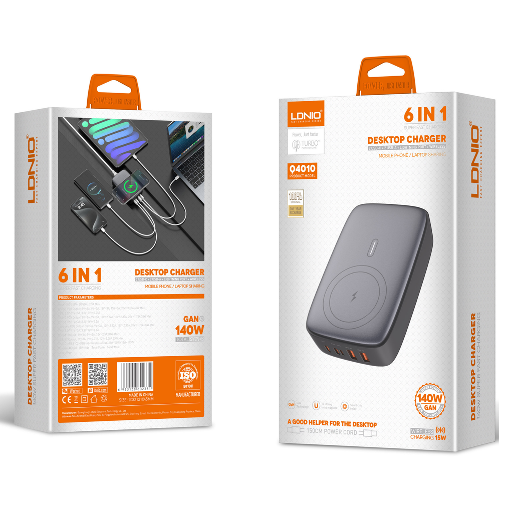 Ldnio 6 in 1 Desktop Charger Q4010