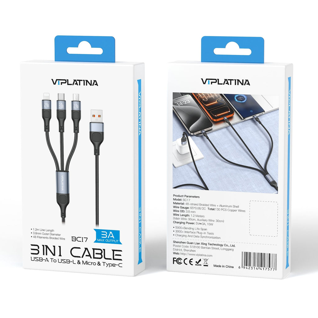 VIPLatina 3 in 1 Cable BC17