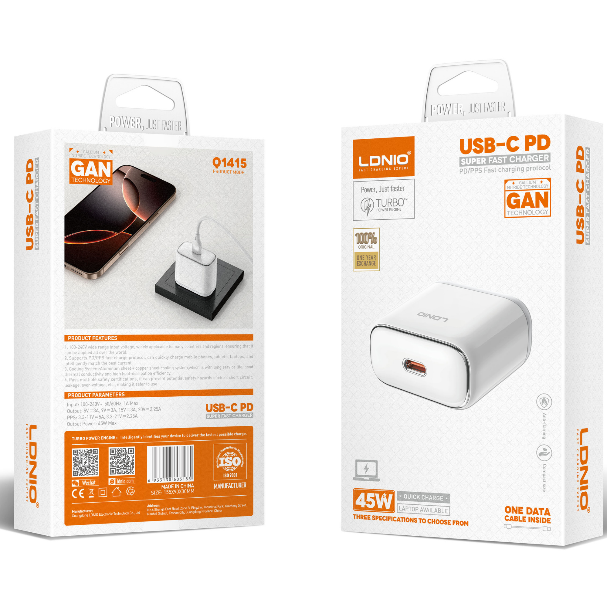 Ldnio USB C PD Super Fast Charger Q1415