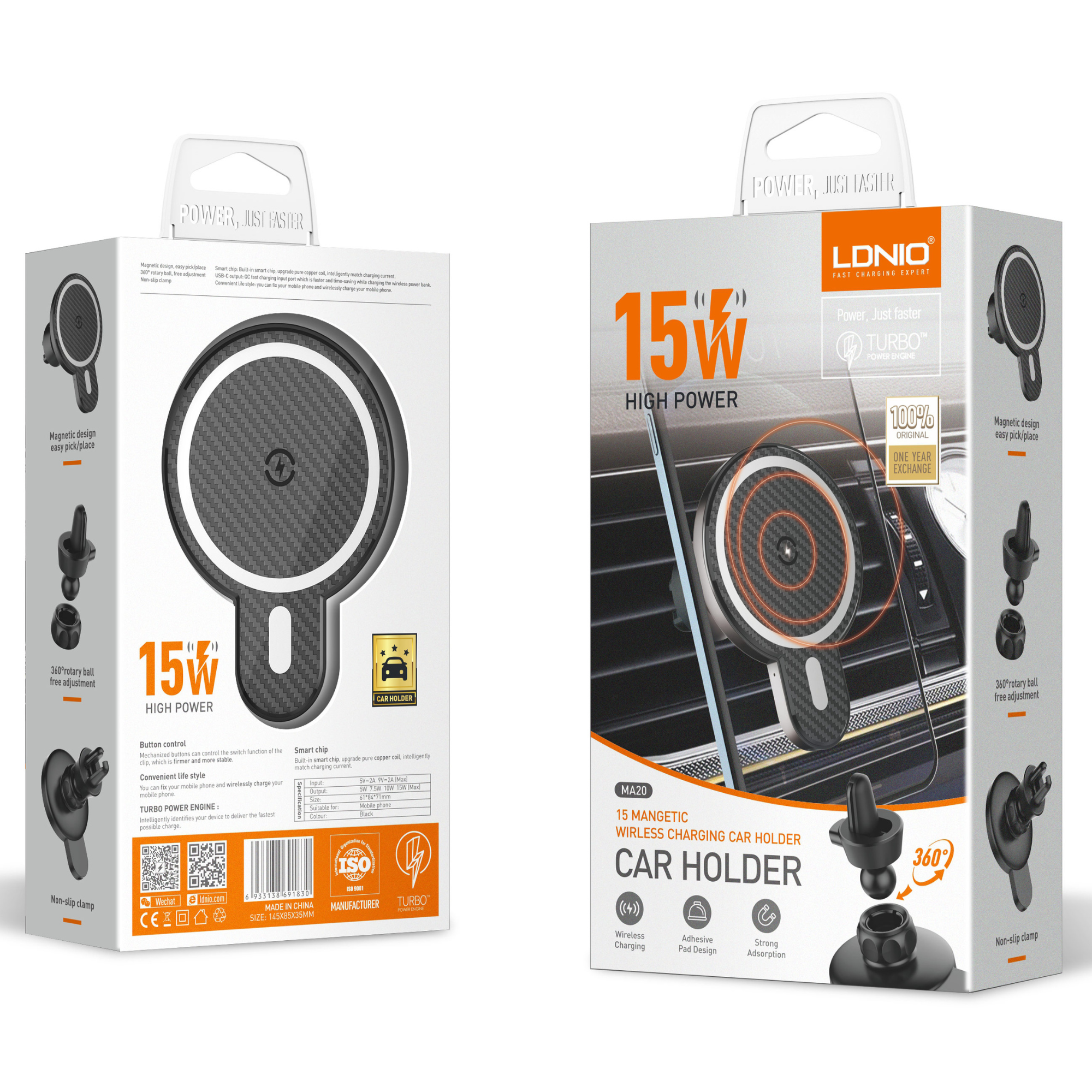 Ldnio 15W Wireless Charging Car Holder MA20