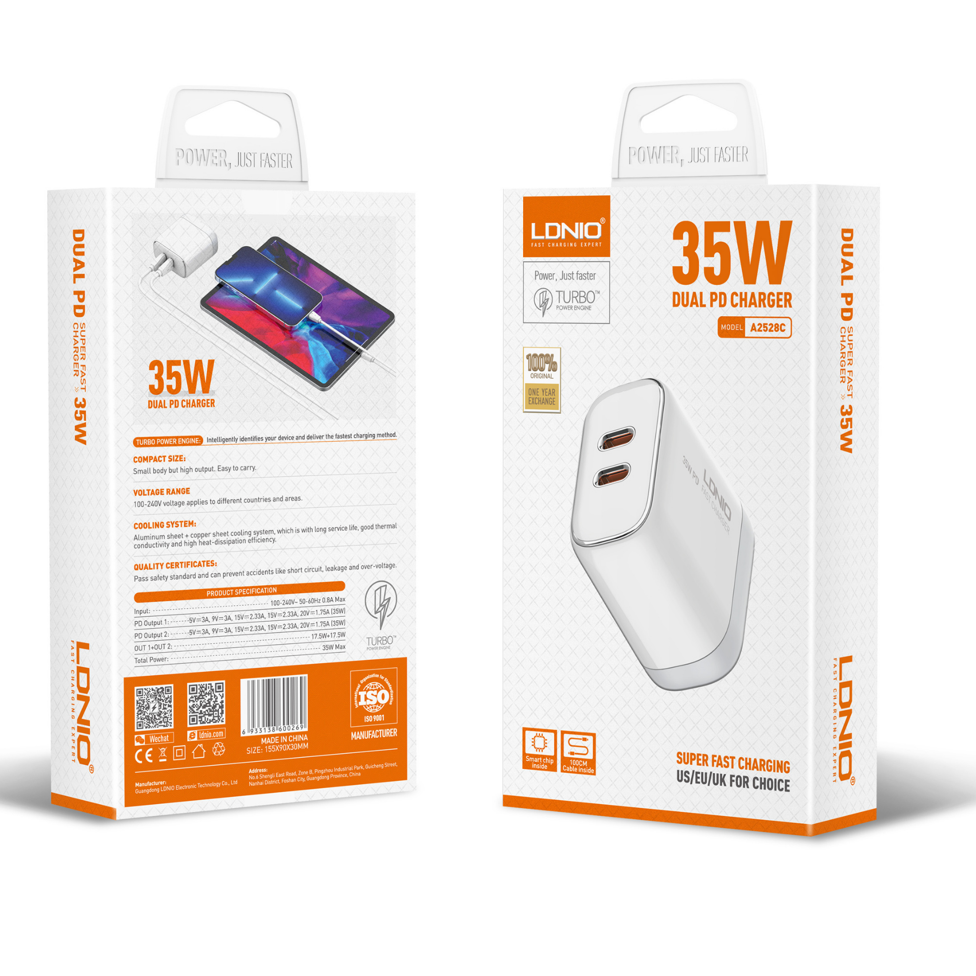 Ldnio Dual PD Charger A2528C