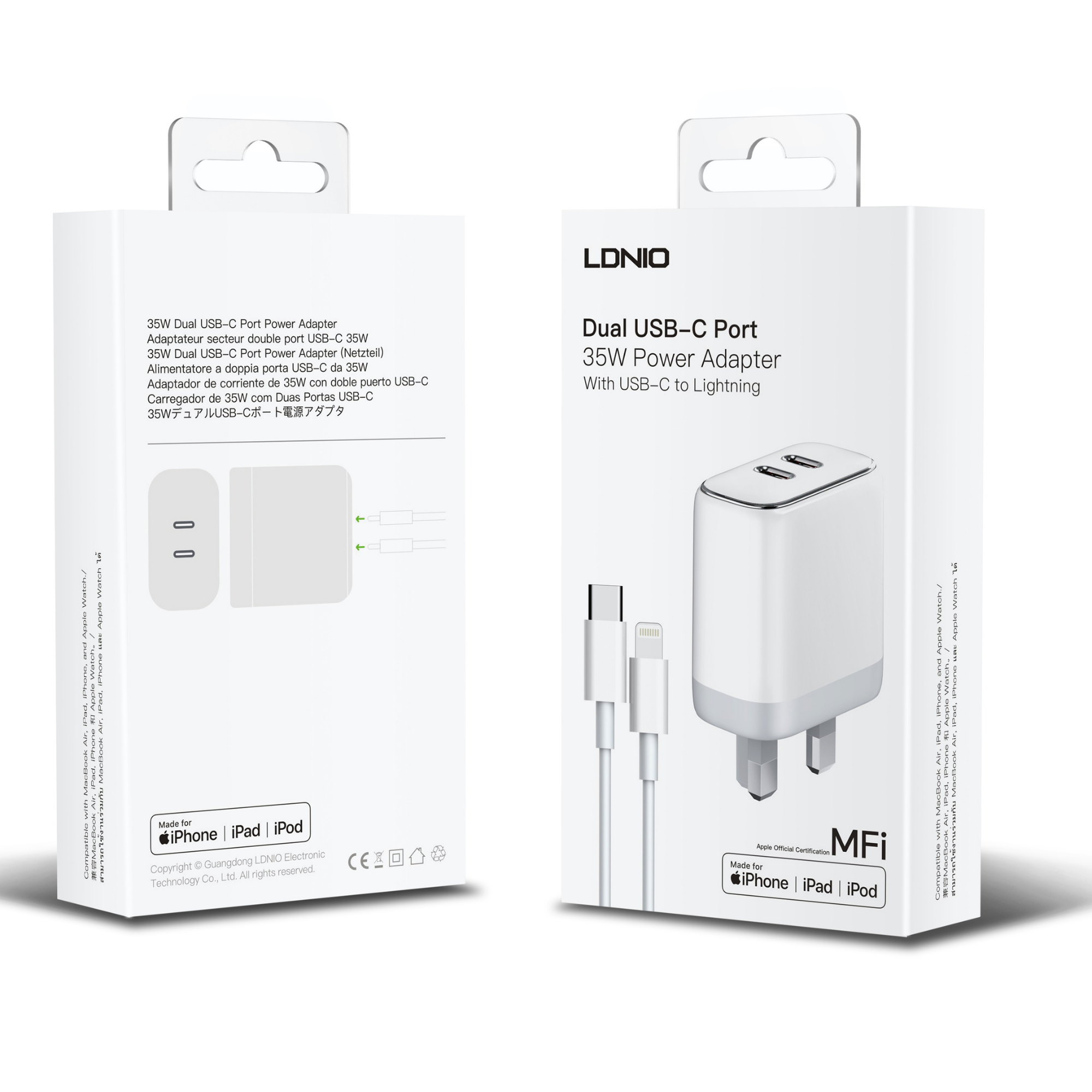 Ldnio Dual USB-C Port Charger A2528M