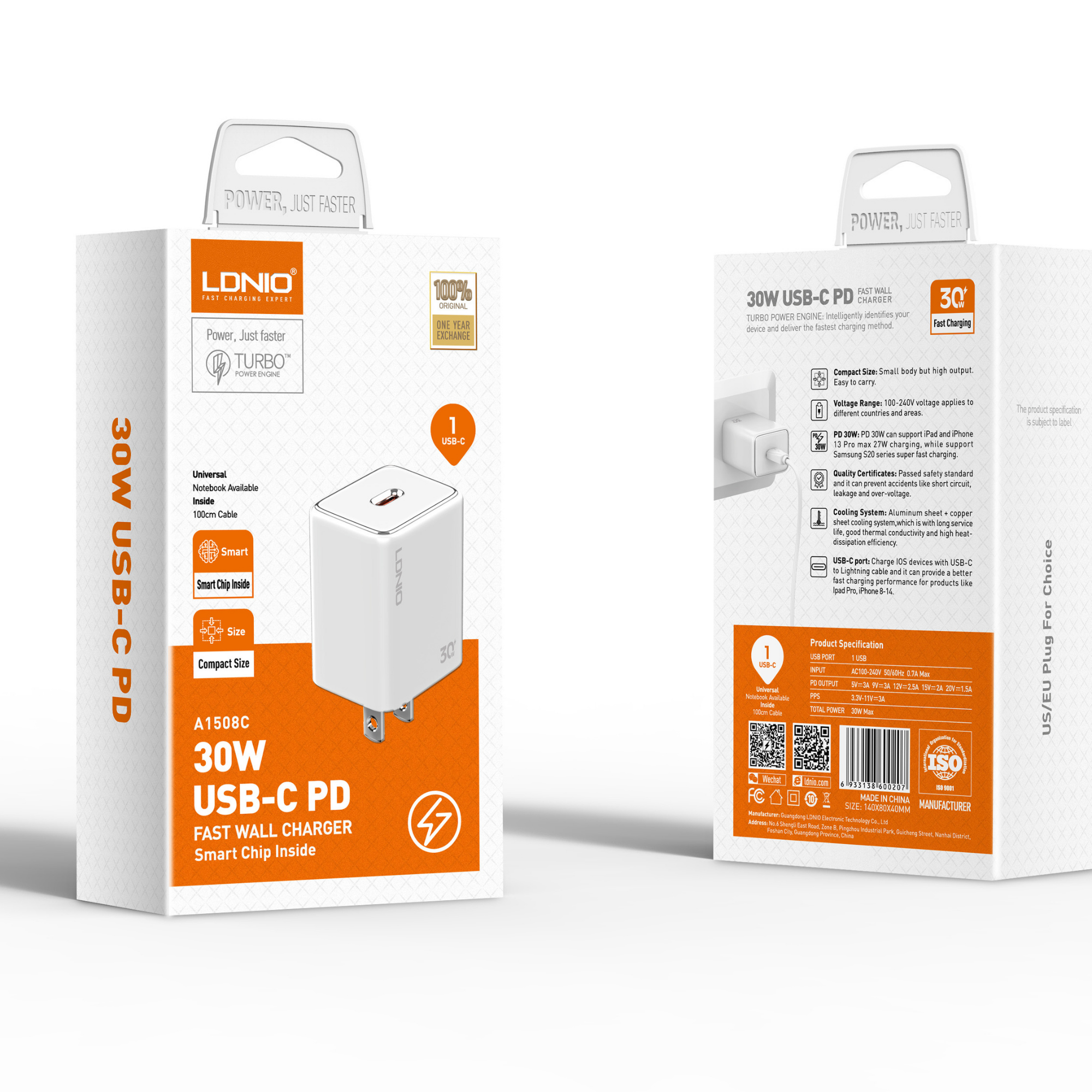 Ldnio USB C PD Fast Charger Smart Chip A1508C