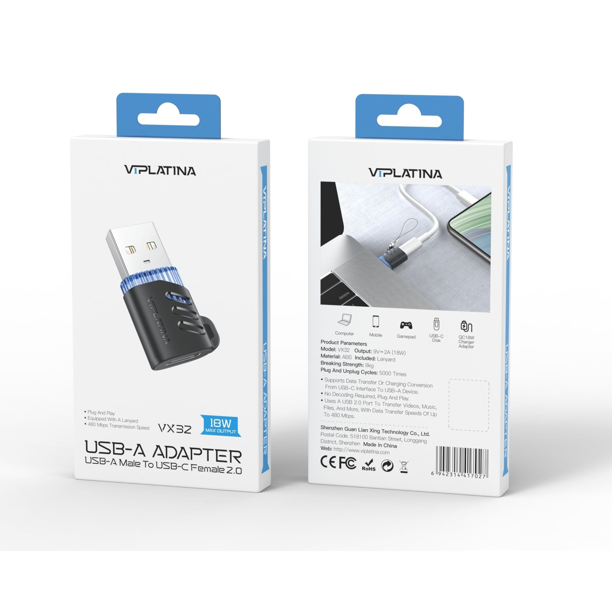 VIPLatina USB A Adapter VX32