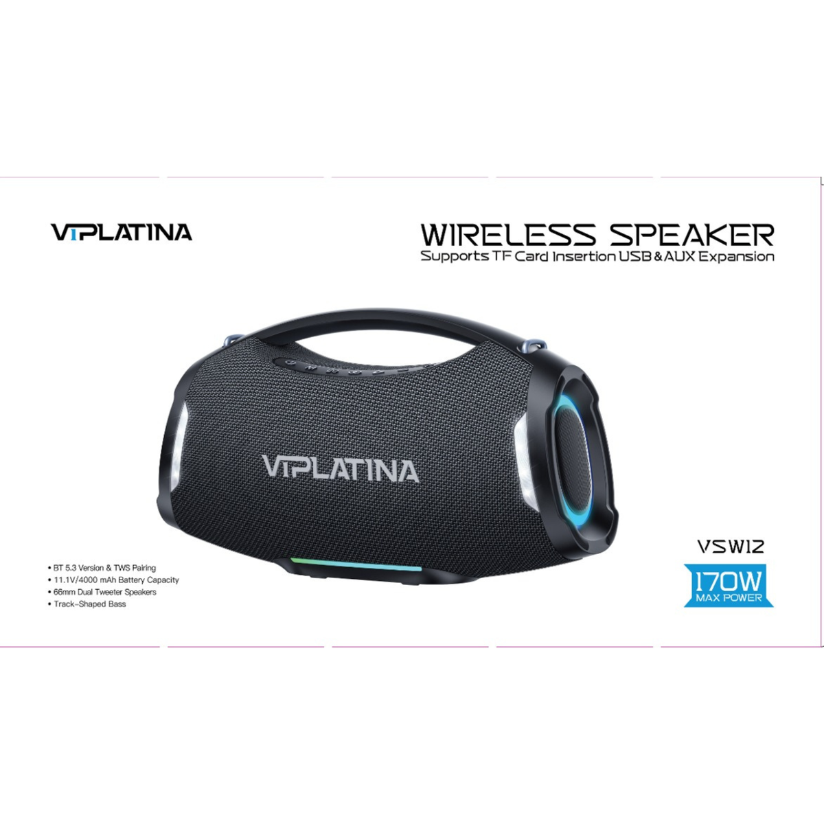 VIPLATINA WIRELESS SPEAKER 170W VSW12