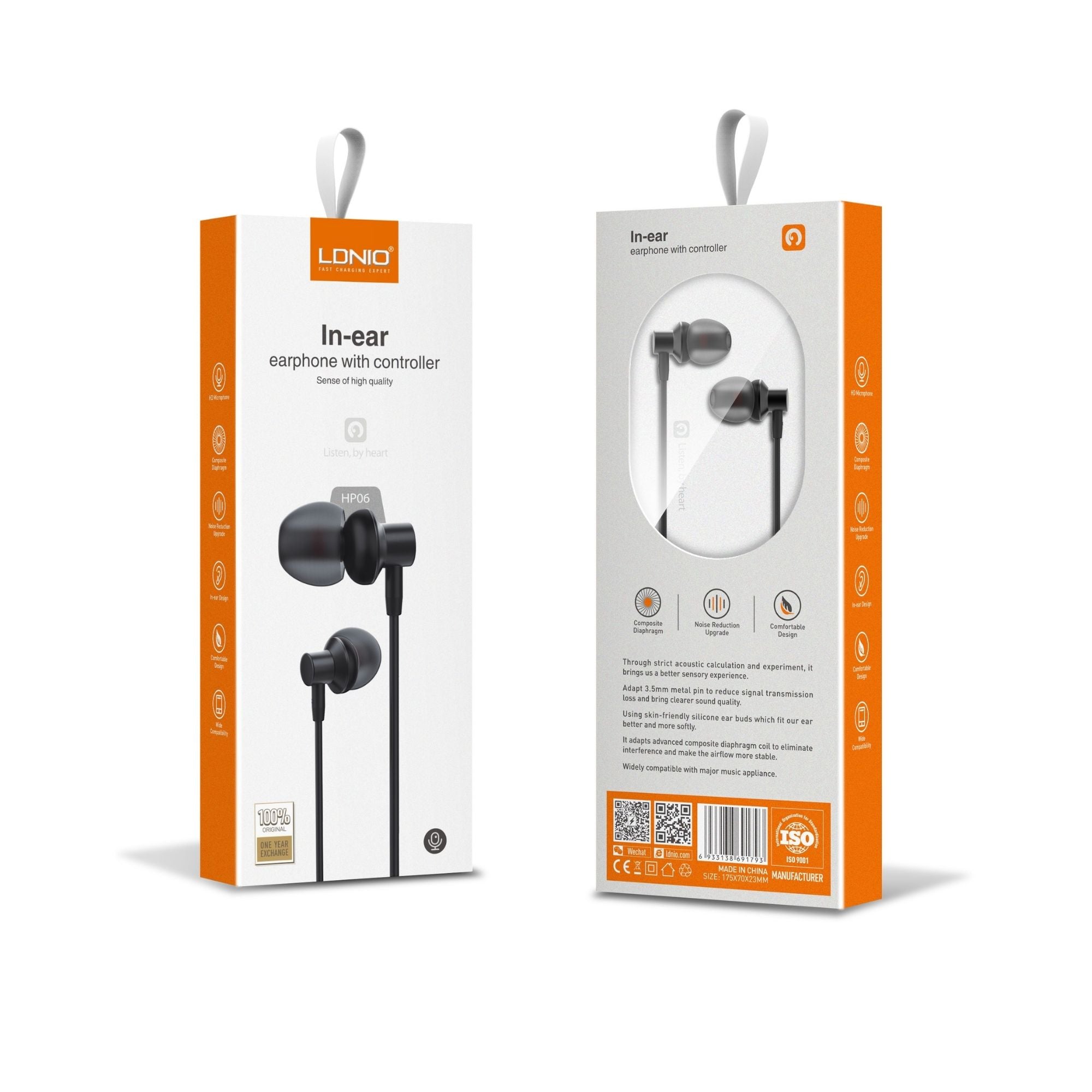 Ldnio In Ear Earphones with Controller HP-06