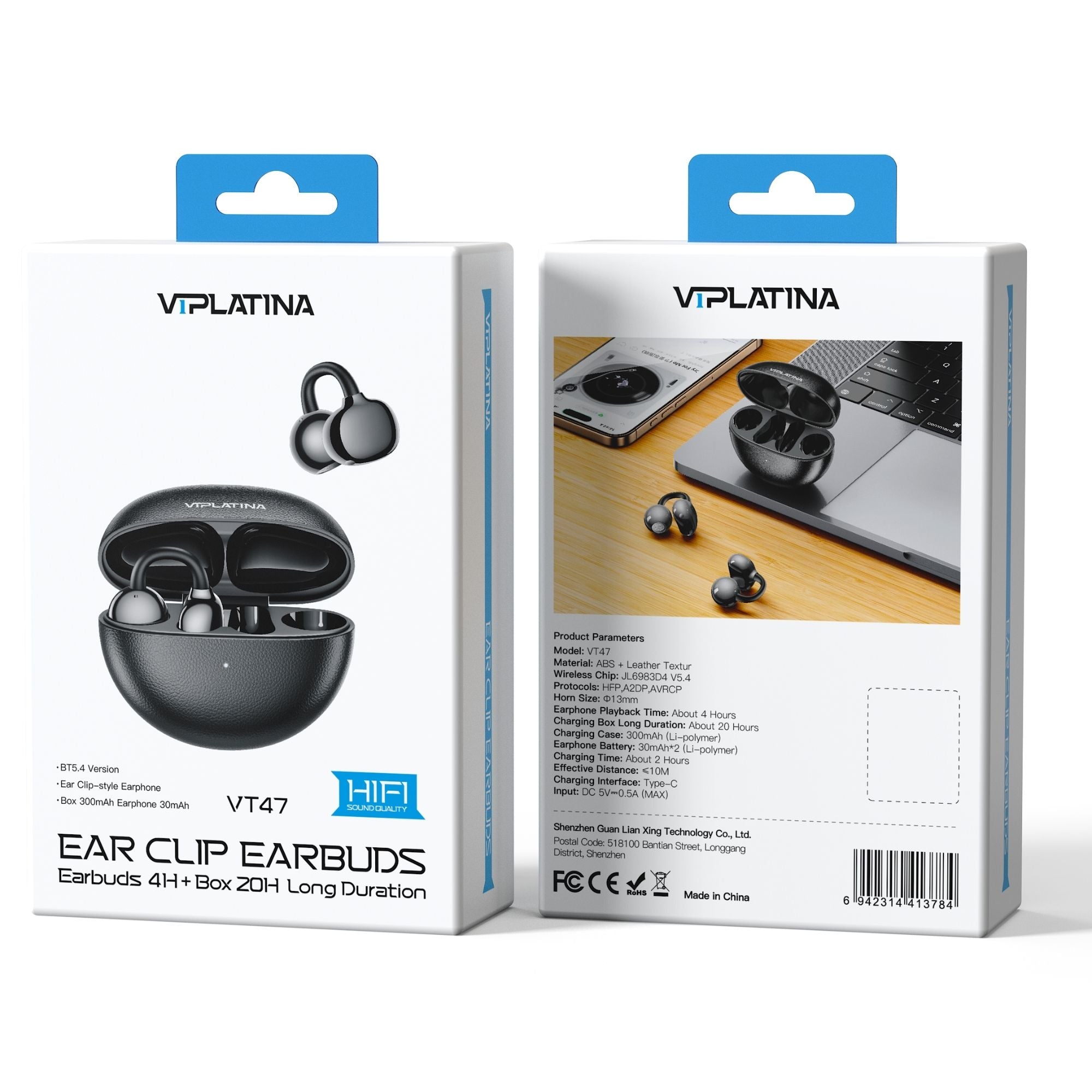 VIPLatina Ear clip Earbuds VT47