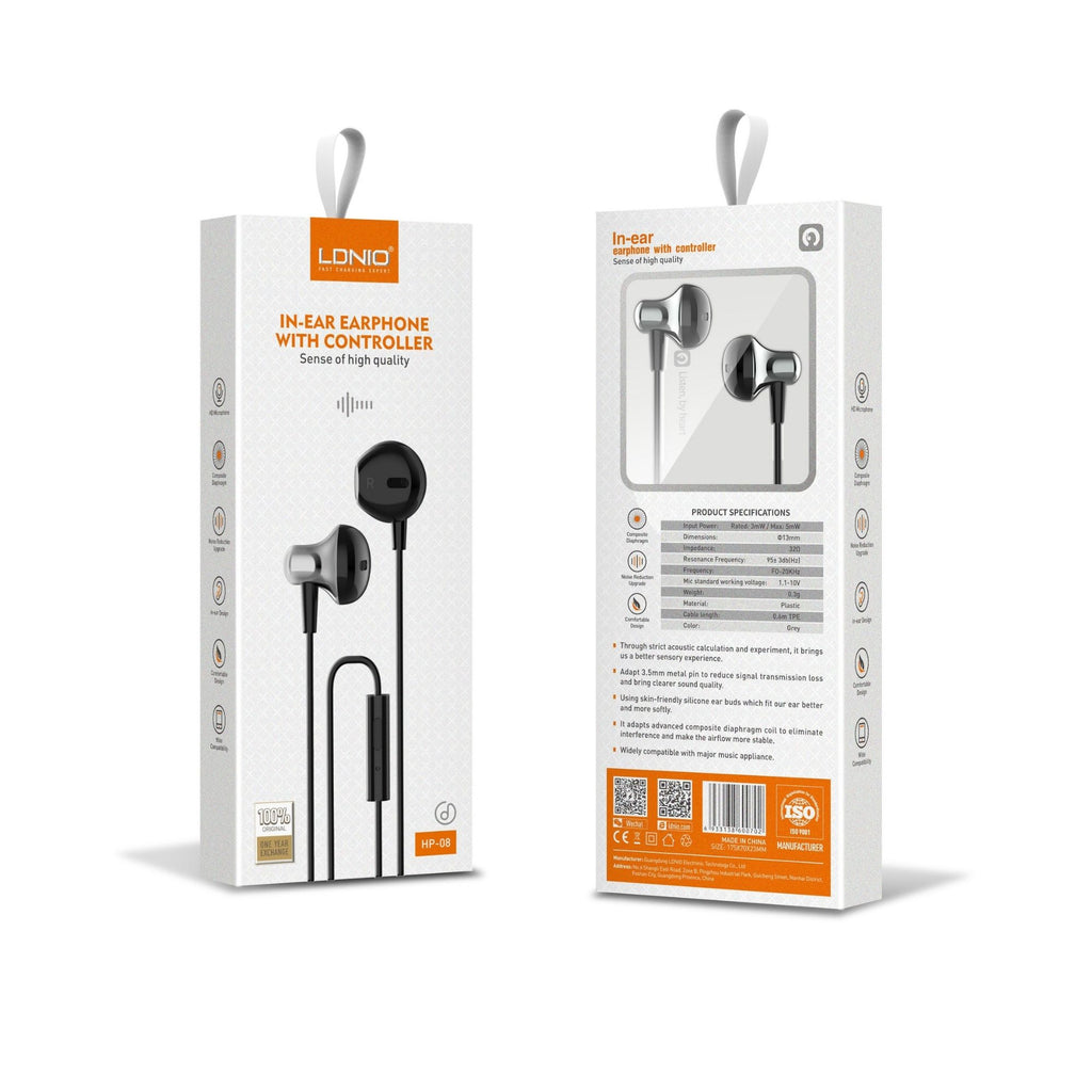 Ldnio In Ear Earphones with Controller HP-08