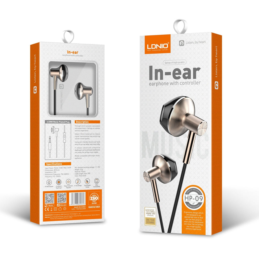 Ldnio In Ear Earphones with Controller HP-09
