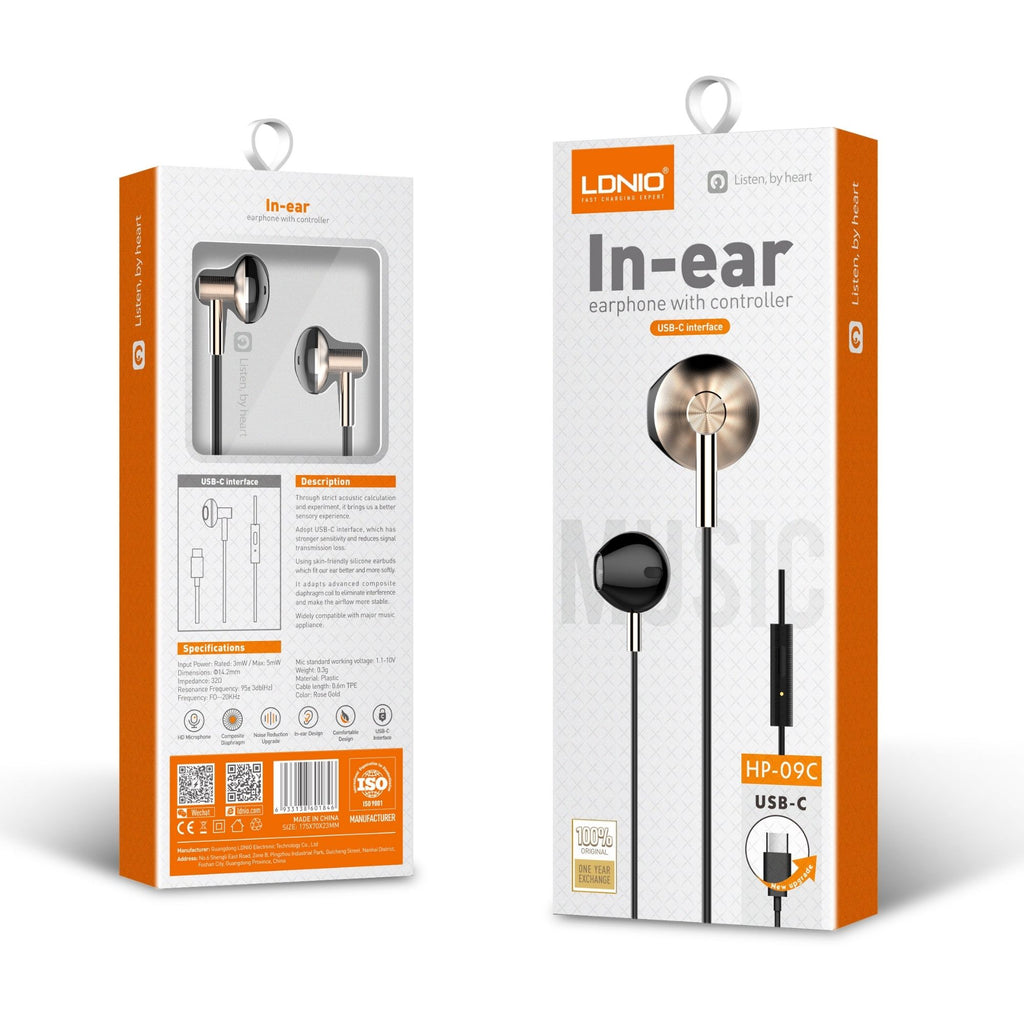 Ldnio In Ear Earphones with Controller HP-09c