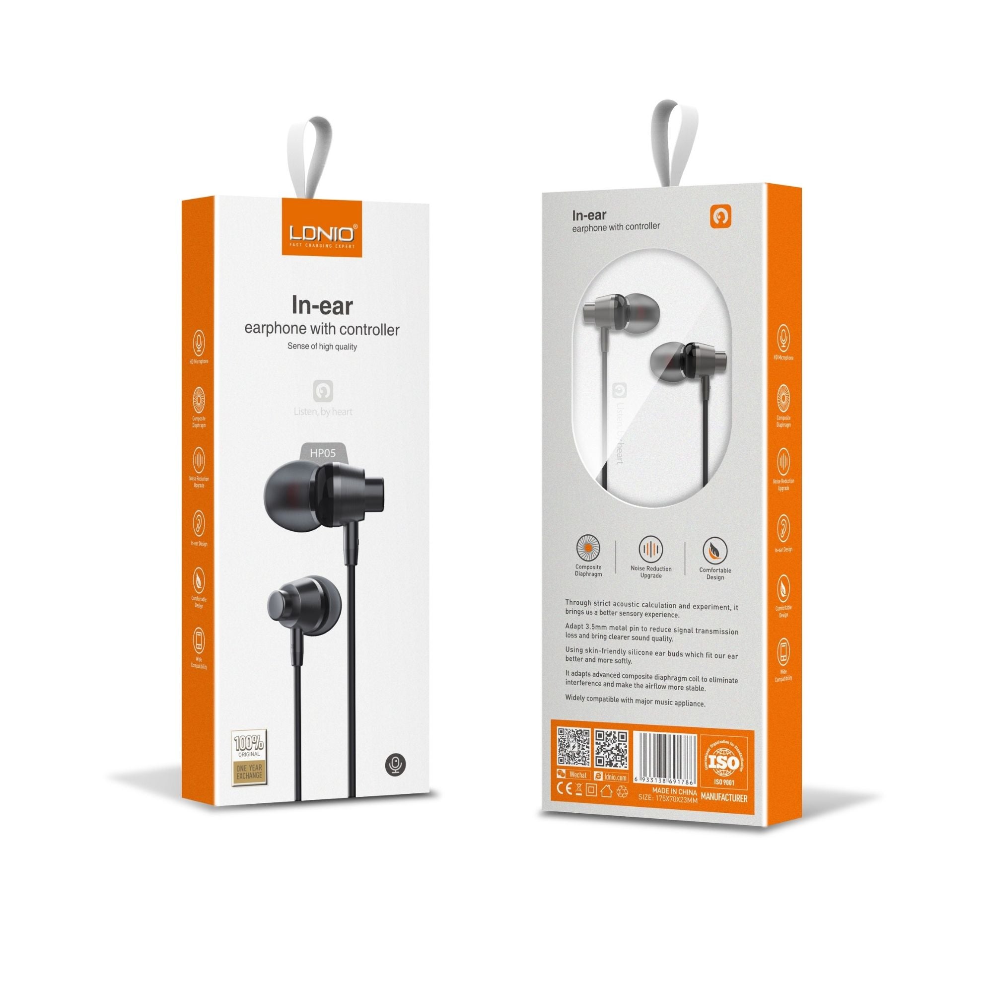 Ldnio In Ear Earphones with Controller HP-05