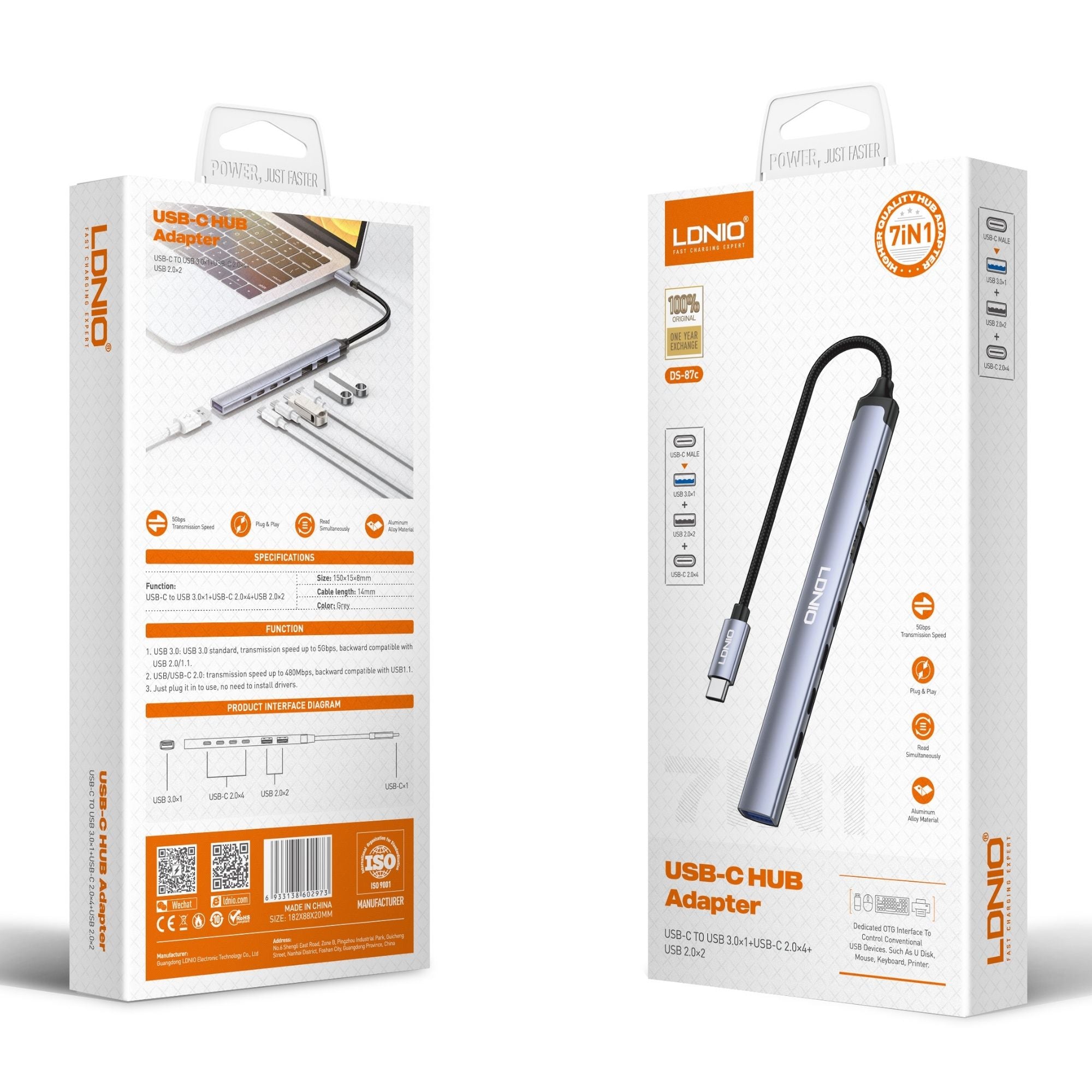 Ldnio USB-C Hub Adapter DS-87c