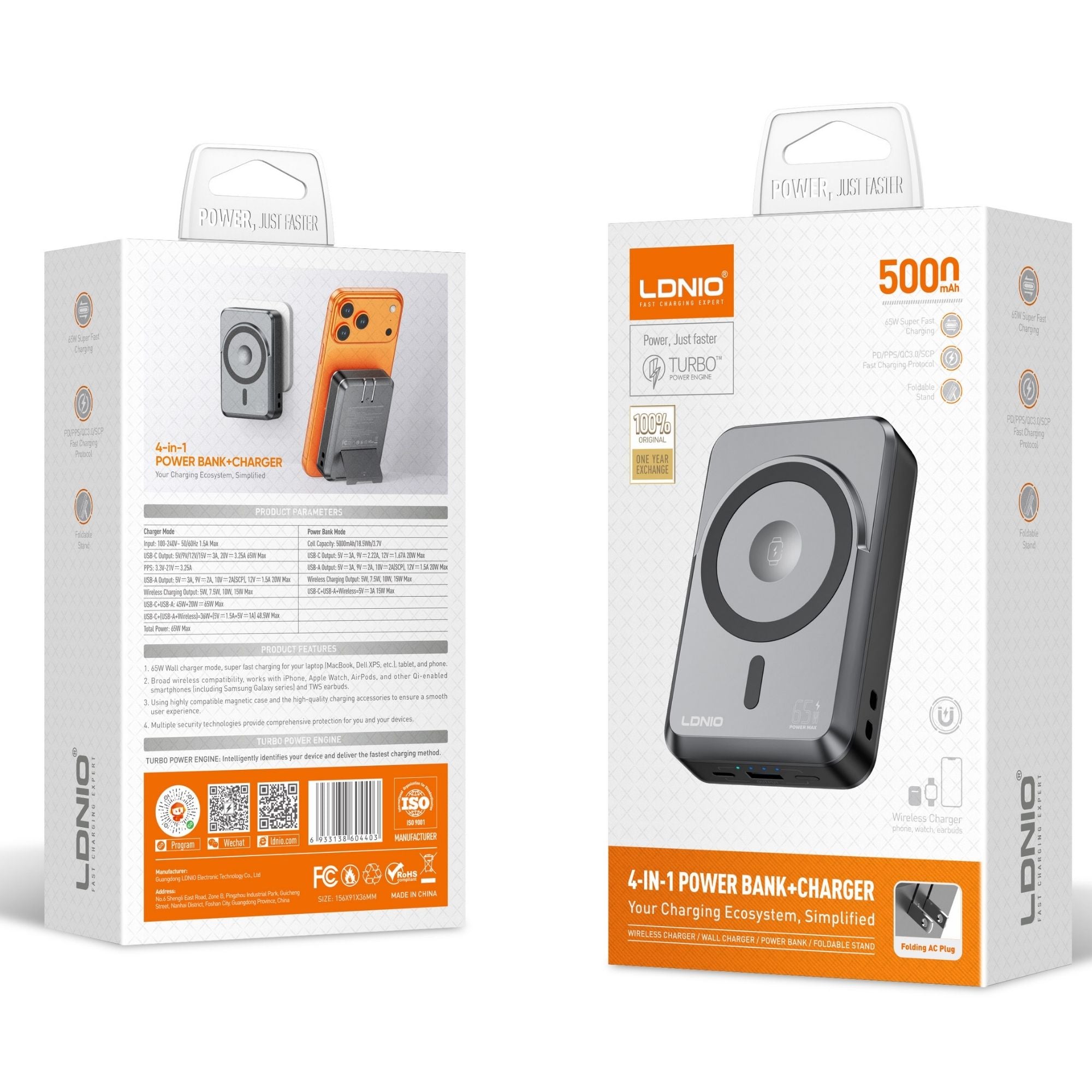 Ldnio 4 in1 Power Bank & Charger PQ26