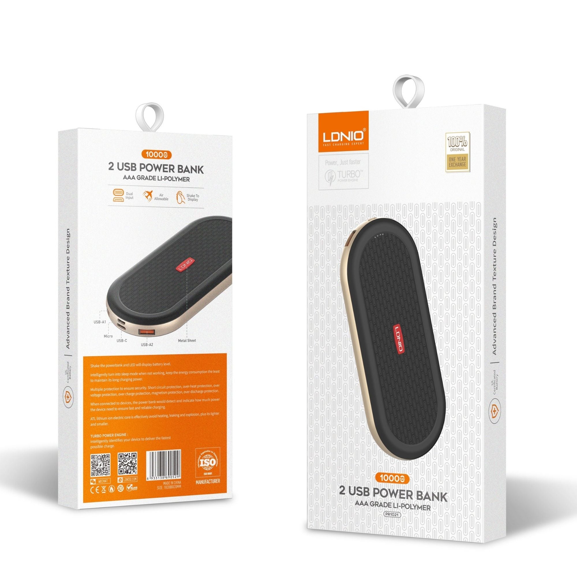 Ldnio 2 USB Power Bank PR1021