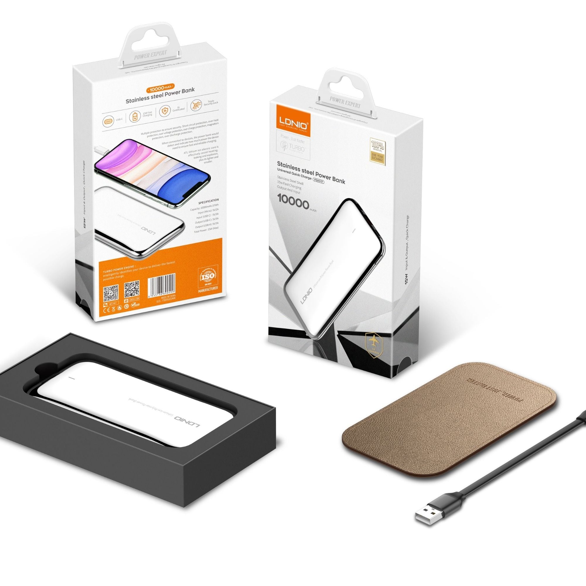 Ldnio Stainess Steel Power Bank PQ1017