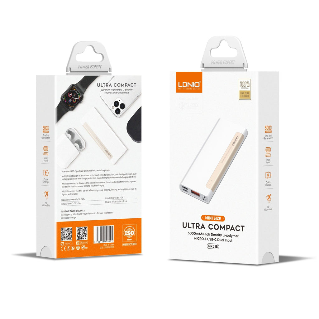Ldnio Mini Ultra Compact Power Bank PR518