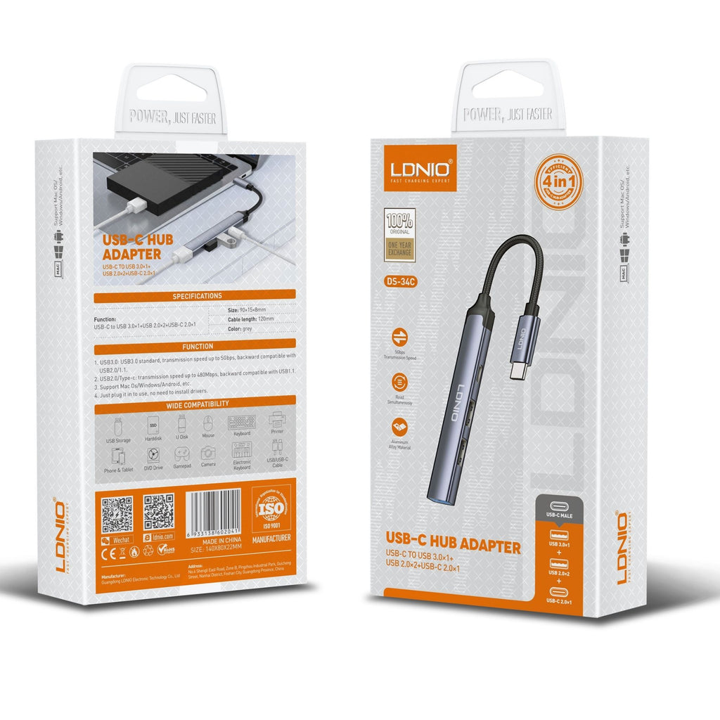 Ldnio USB-C Hub Adapter DS-34c