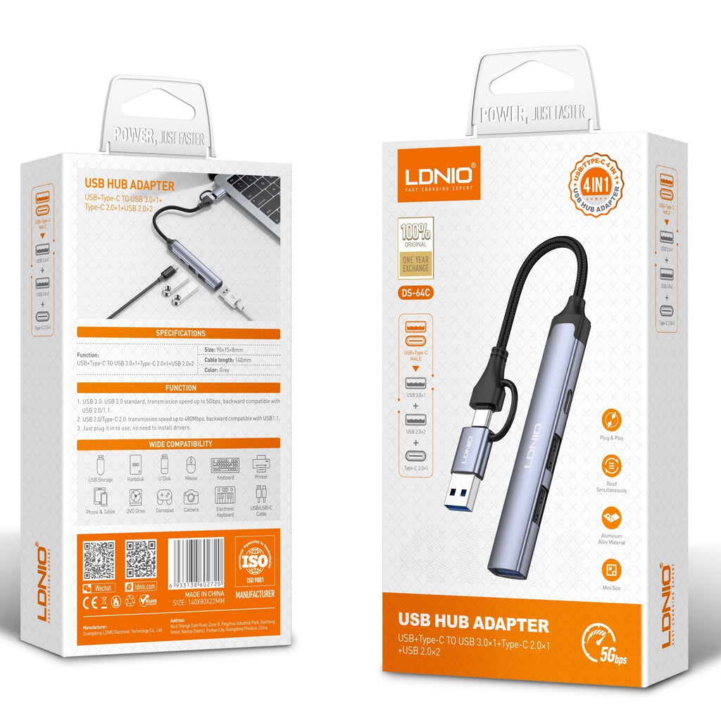 Ldnio USB Hub Adapter DS-64c