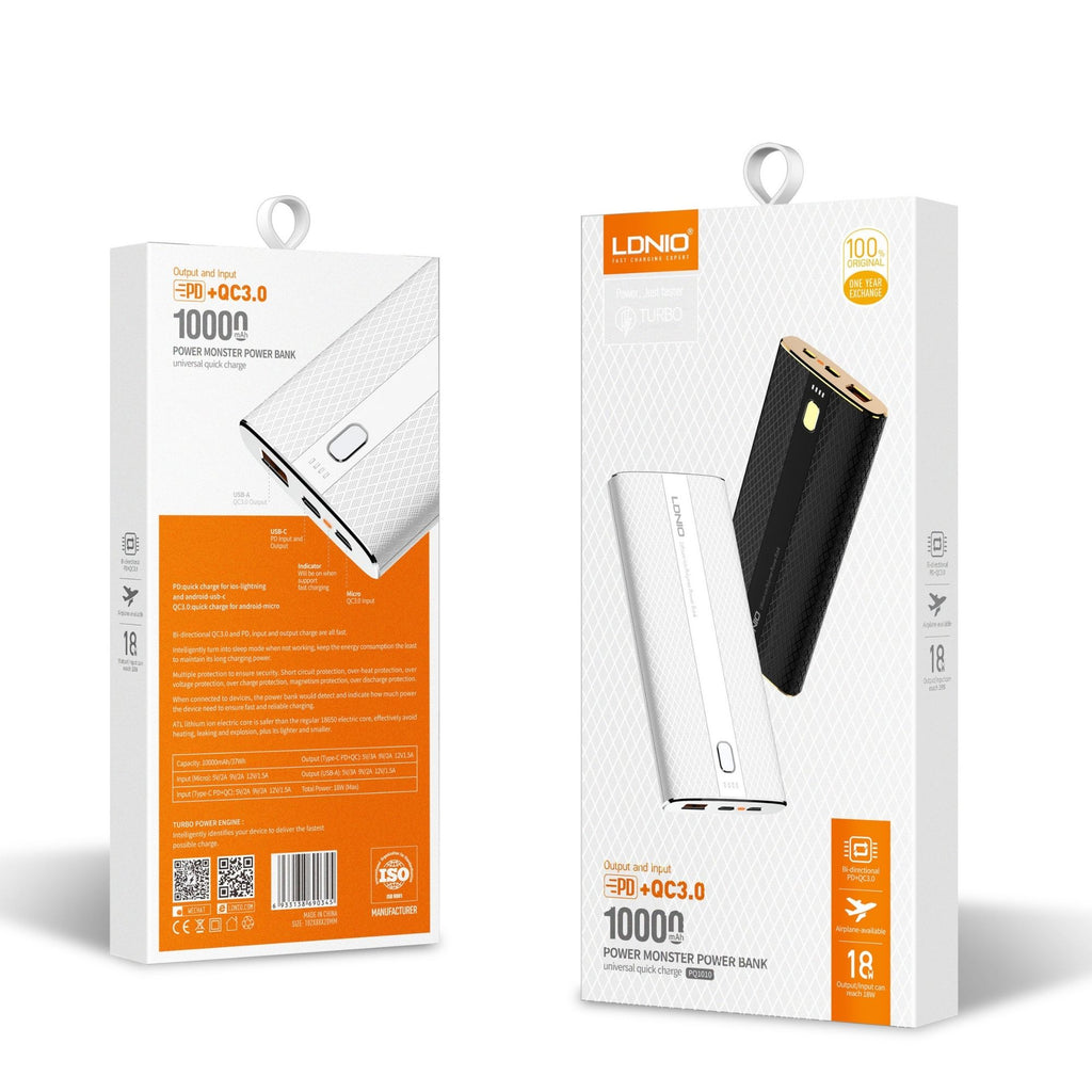 Ldnio PD + QC3.0 Power Bank PQ1010