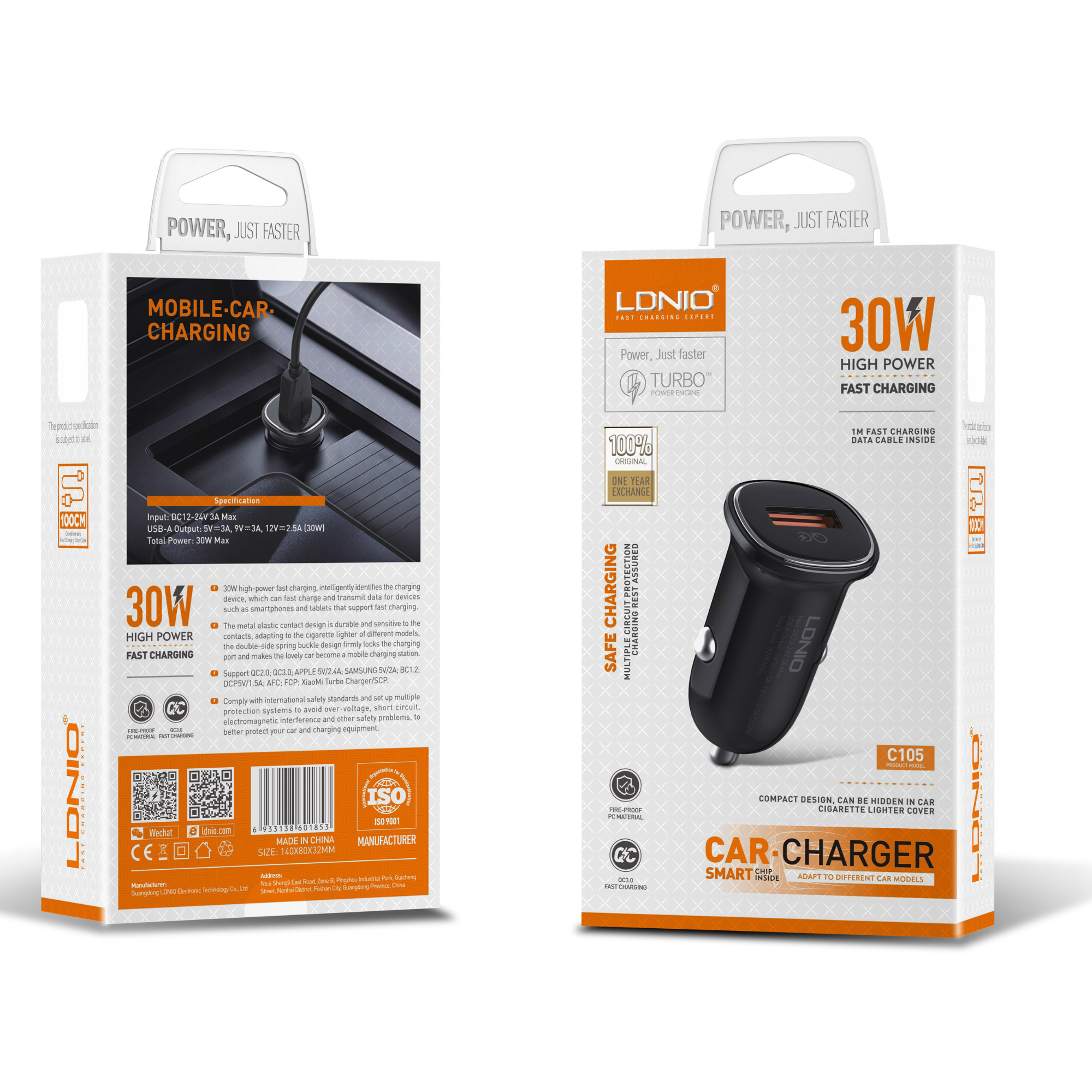 Ldnio Smart Fast Car Charger C105