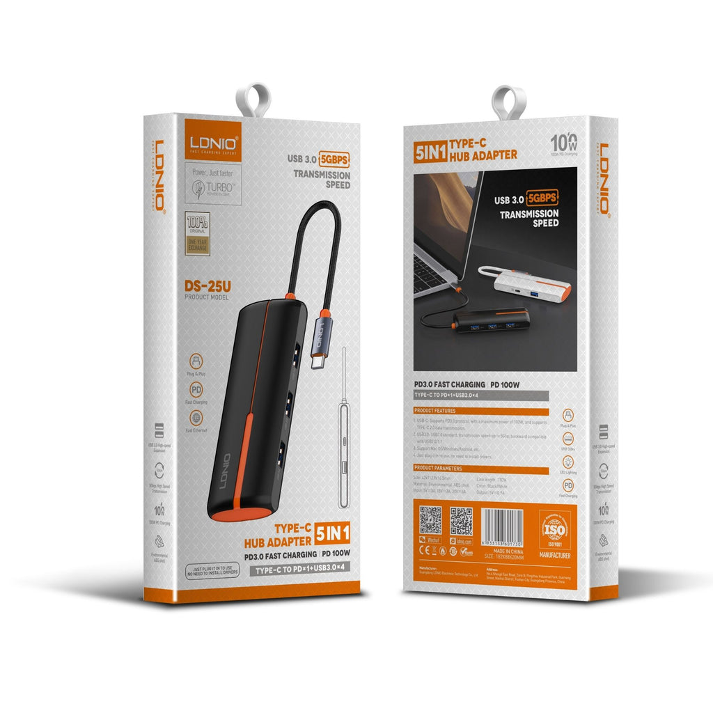 Ldnio Type-C Hub Adapter (5 in 1) DS-25u