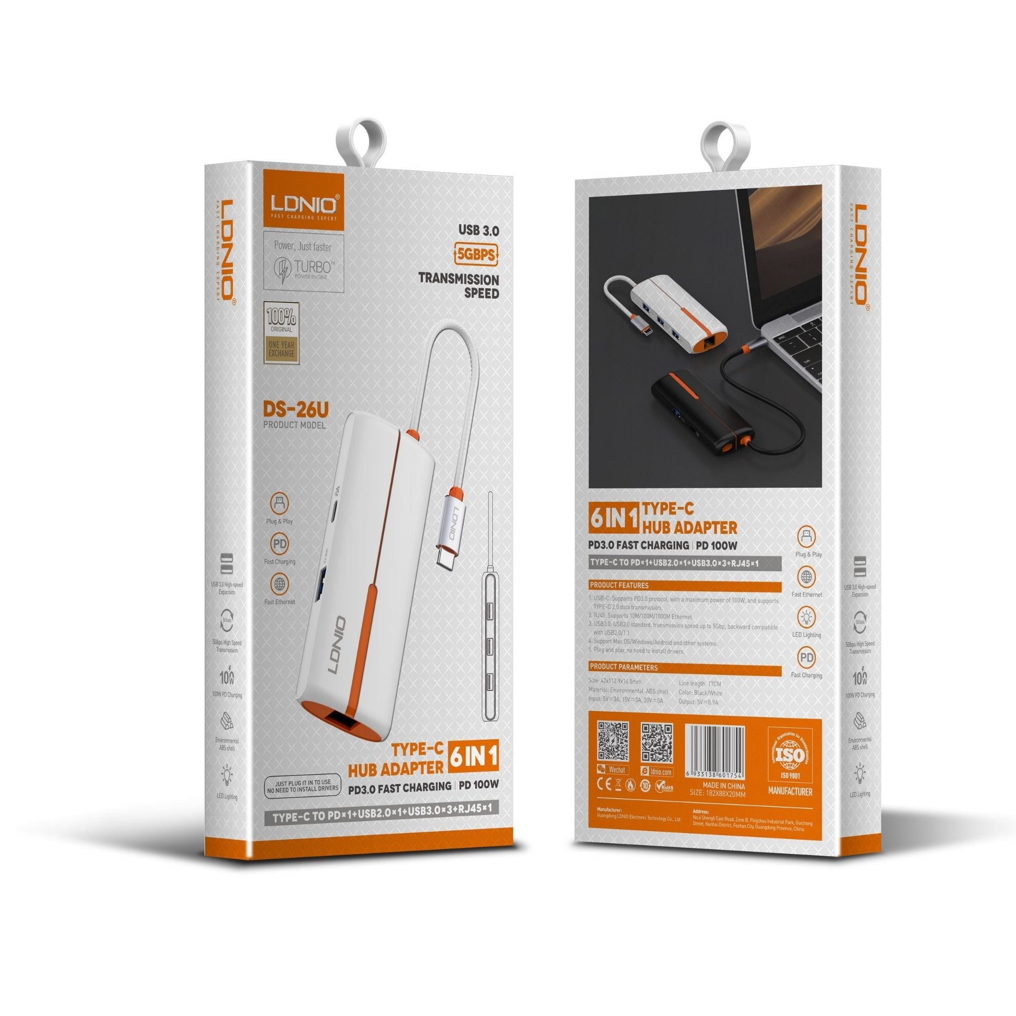 Ldnio Type-C Hub Adapter (6 in 1) DS-26u