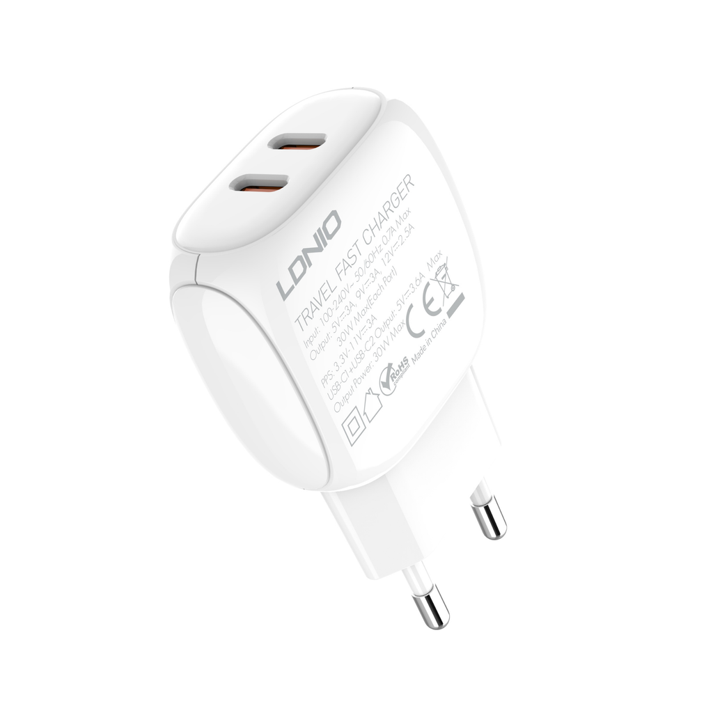 Ldnio Dual USB-C Fast Charger Q233