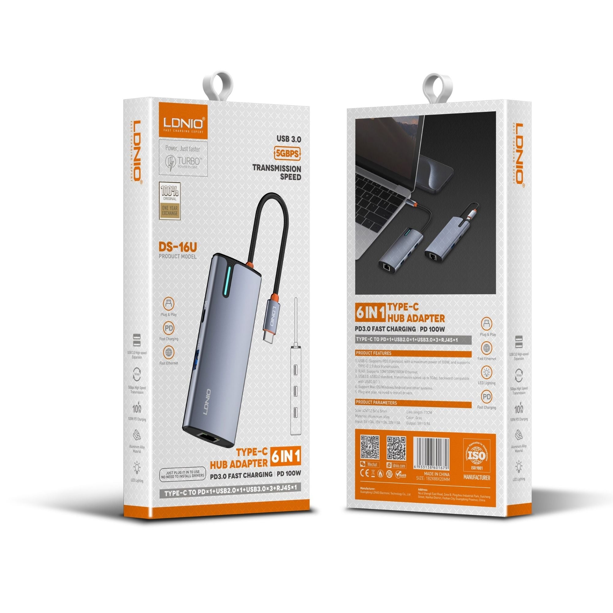 Ldnio Type-C Hub Adapter (6 in 1) DS-16u