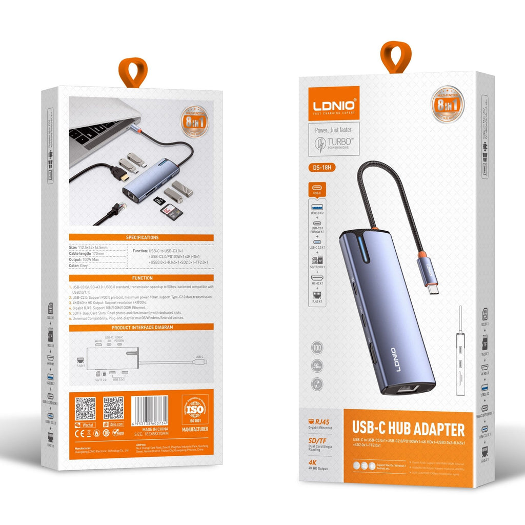 Ldnio USB-C Hub Adapter DS-18h