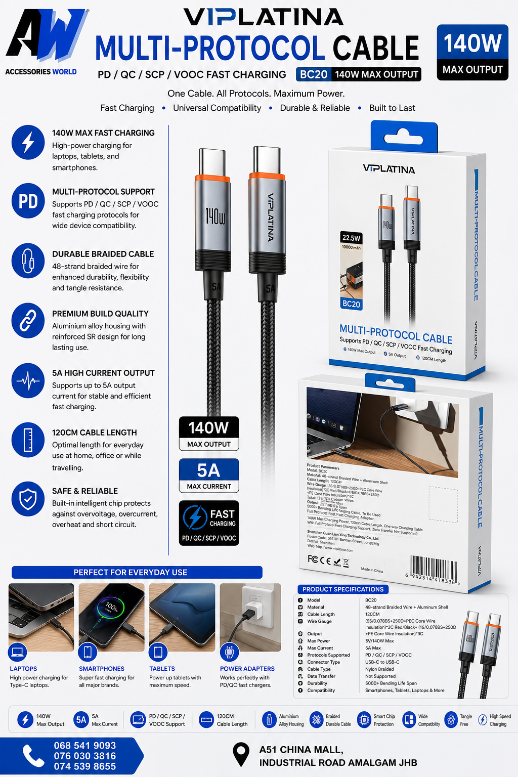 VIPLATINA MULTI-PROTOCOL CABLE