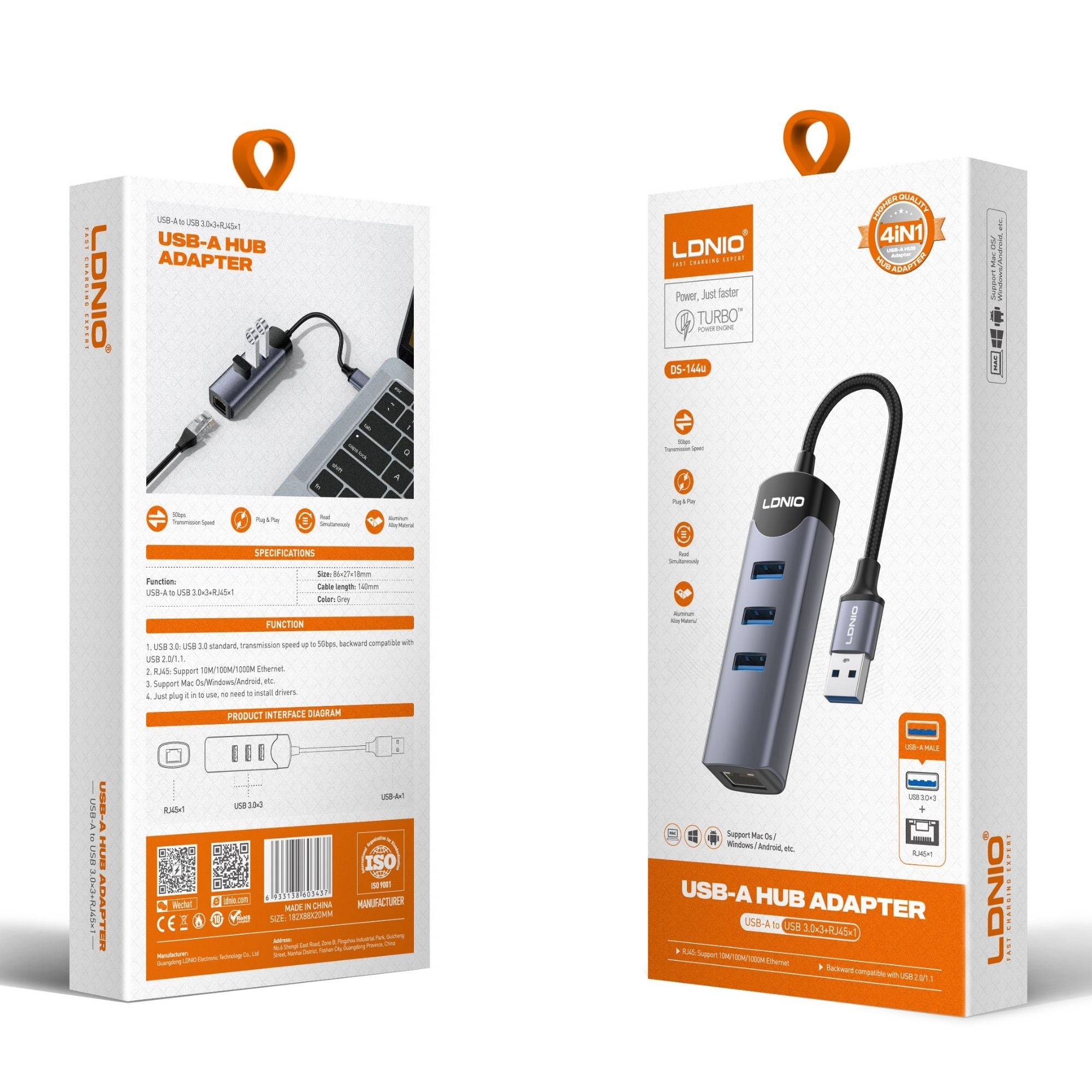 Ldnio USB-A Hub Adapter DS-144u