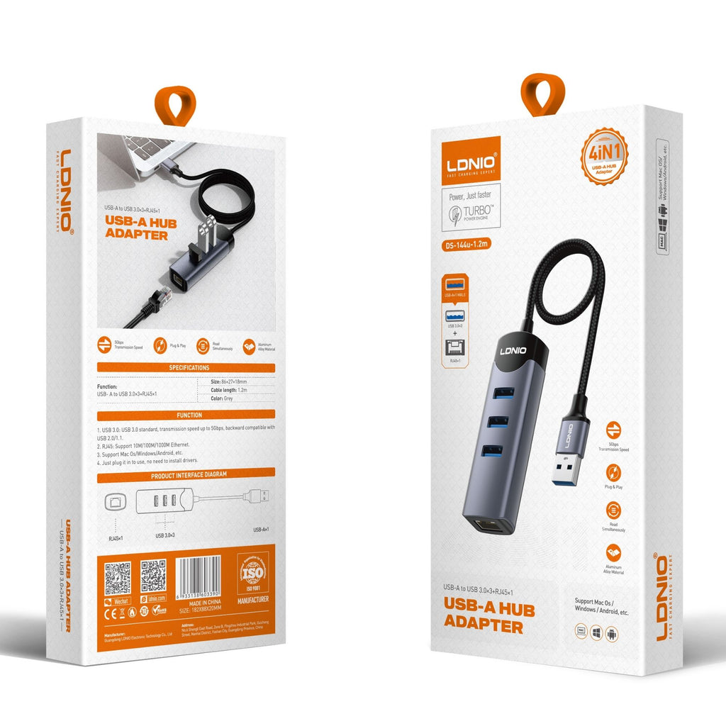 Ldnio USB-A Hub Adapter DS-144U-1.2M