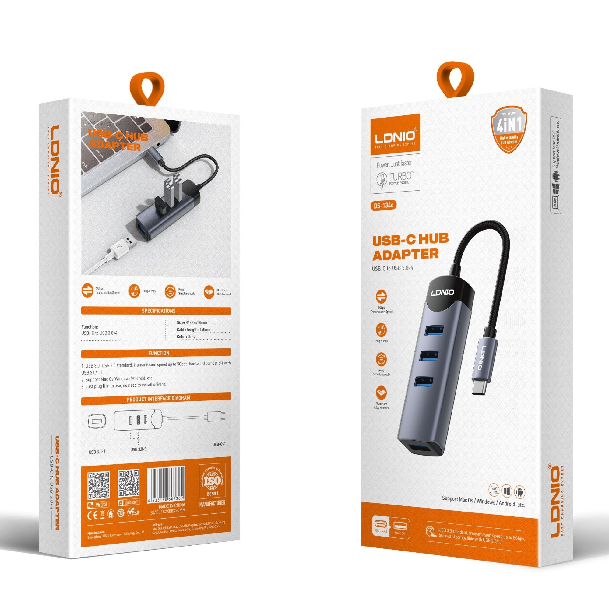 Ldnio USB-C Hub Adapter DS-134c