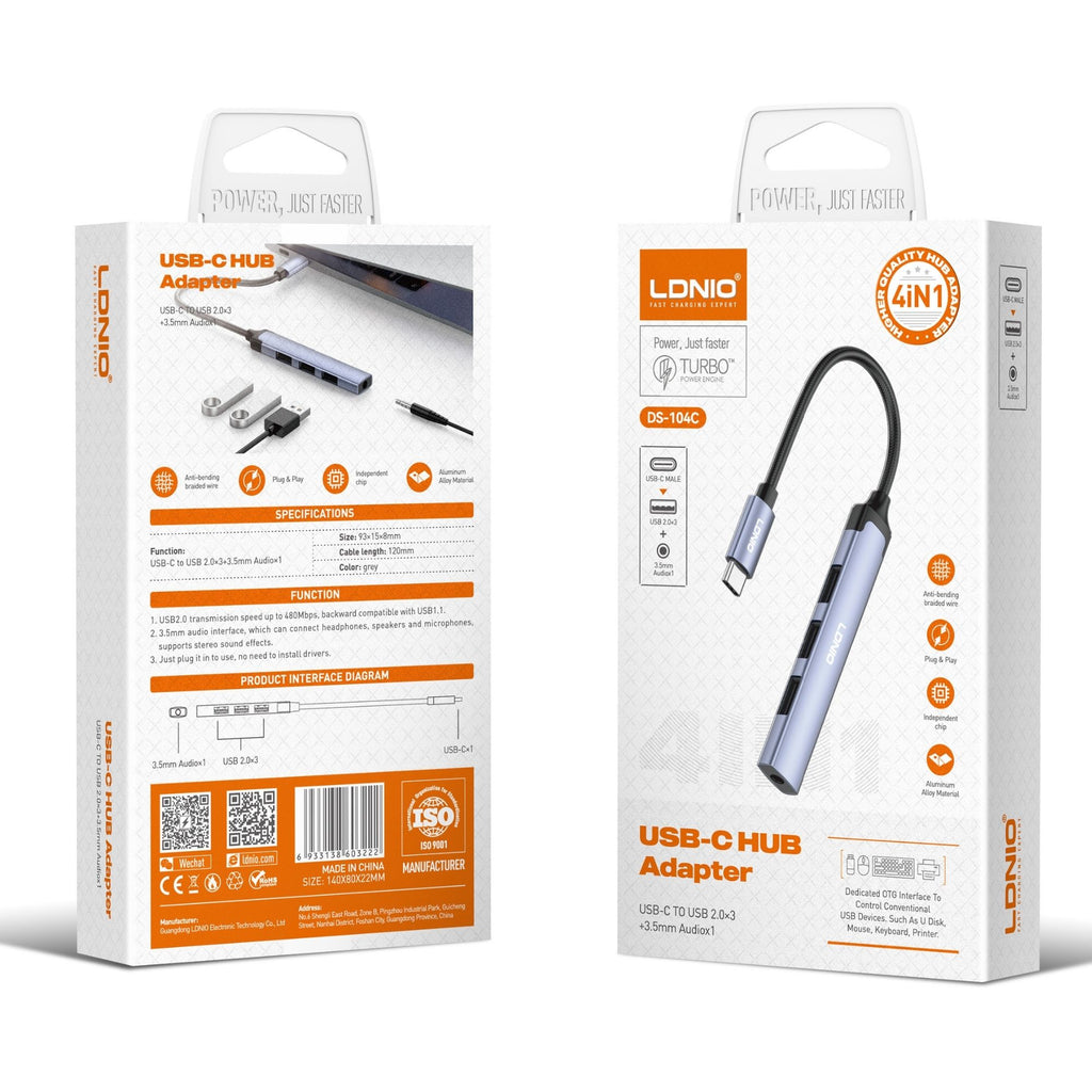 Ldnio USB-C Hub Adapter DS-104c