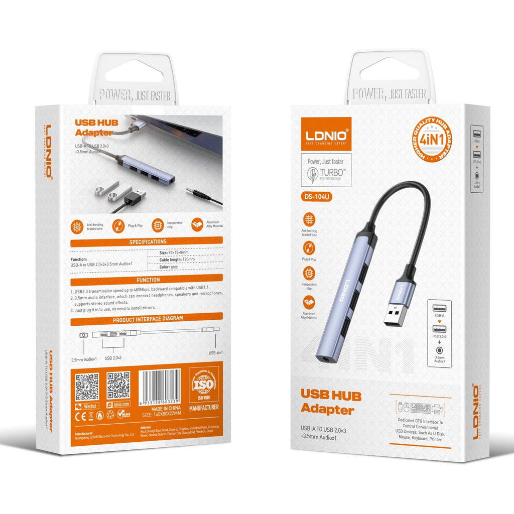 Ldnio USB Hub Adapter DS-104u