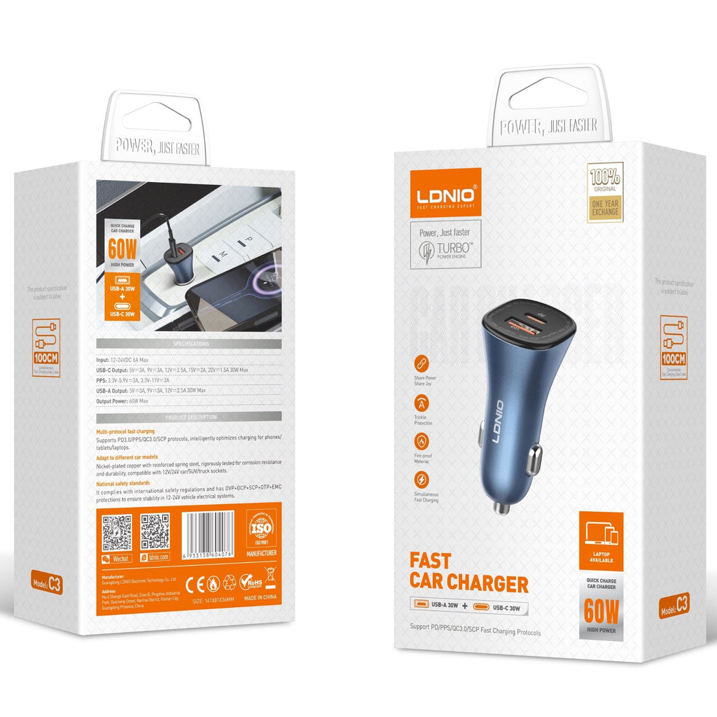 Ldnio Fast Car Charger c3