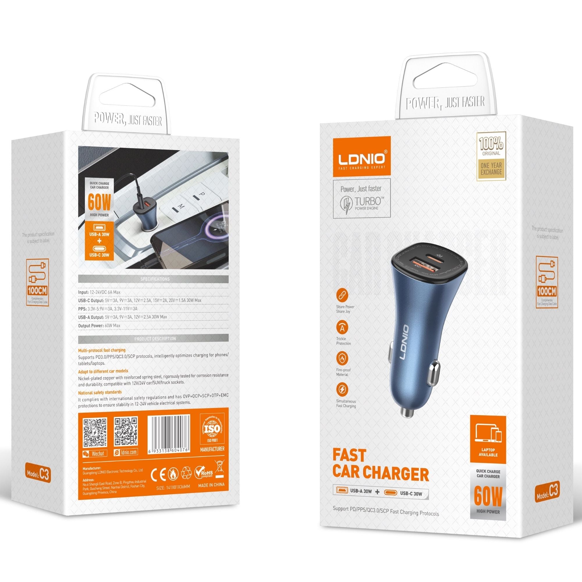 Ldnio Fast Car Charger c3
