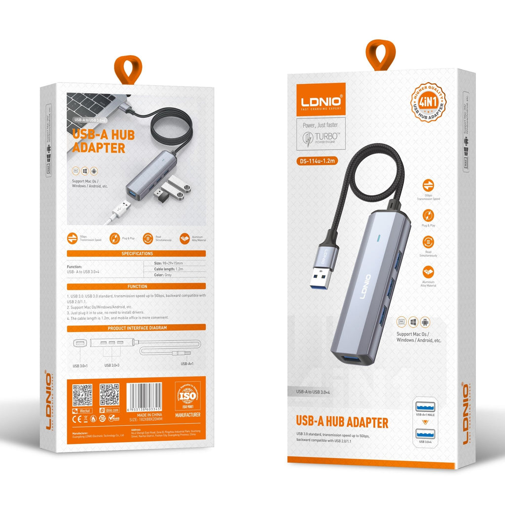 Ldnio USB Hub Adapter DS-114U-1.2M