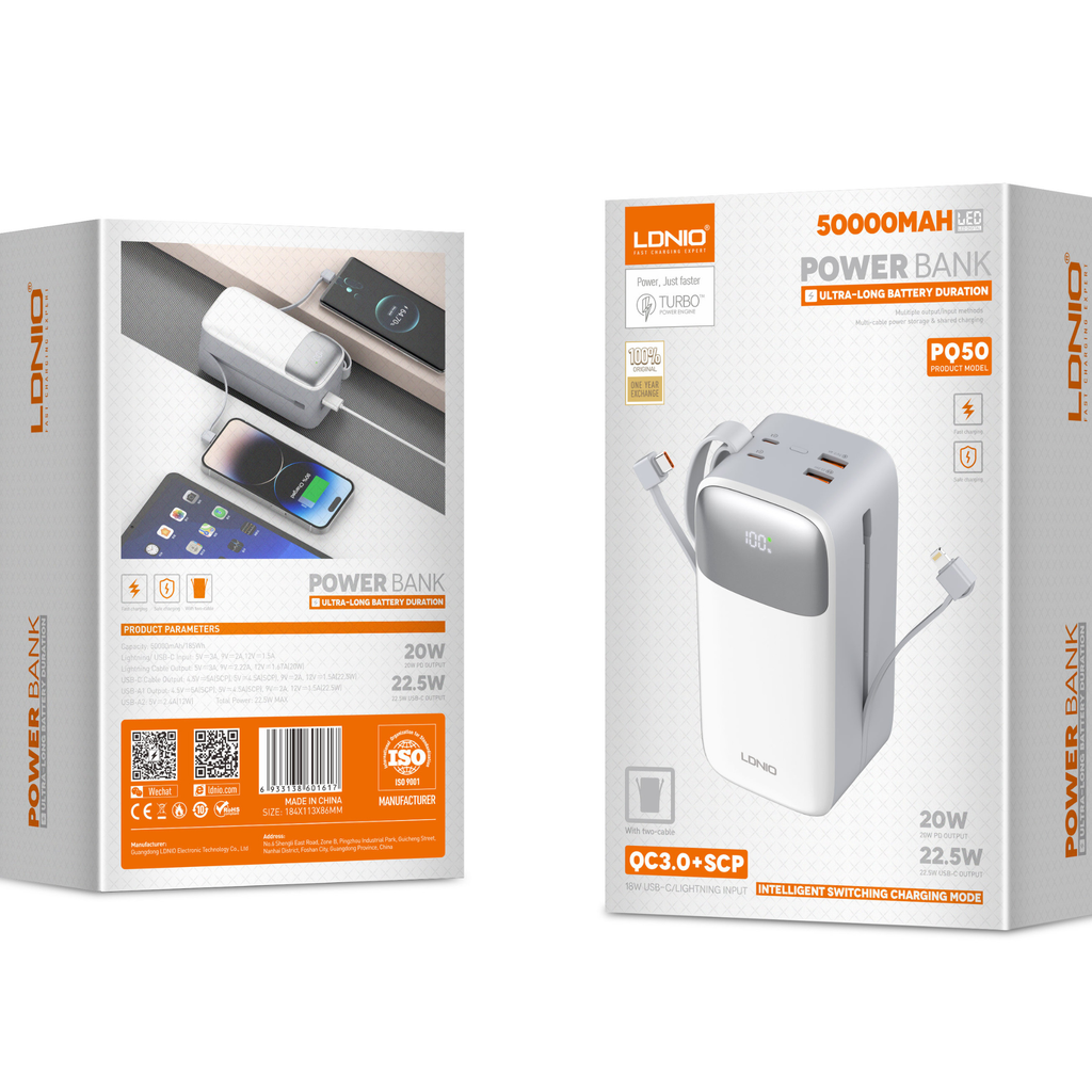 Ldnio Ultra Long Battery Power Bank PQ50