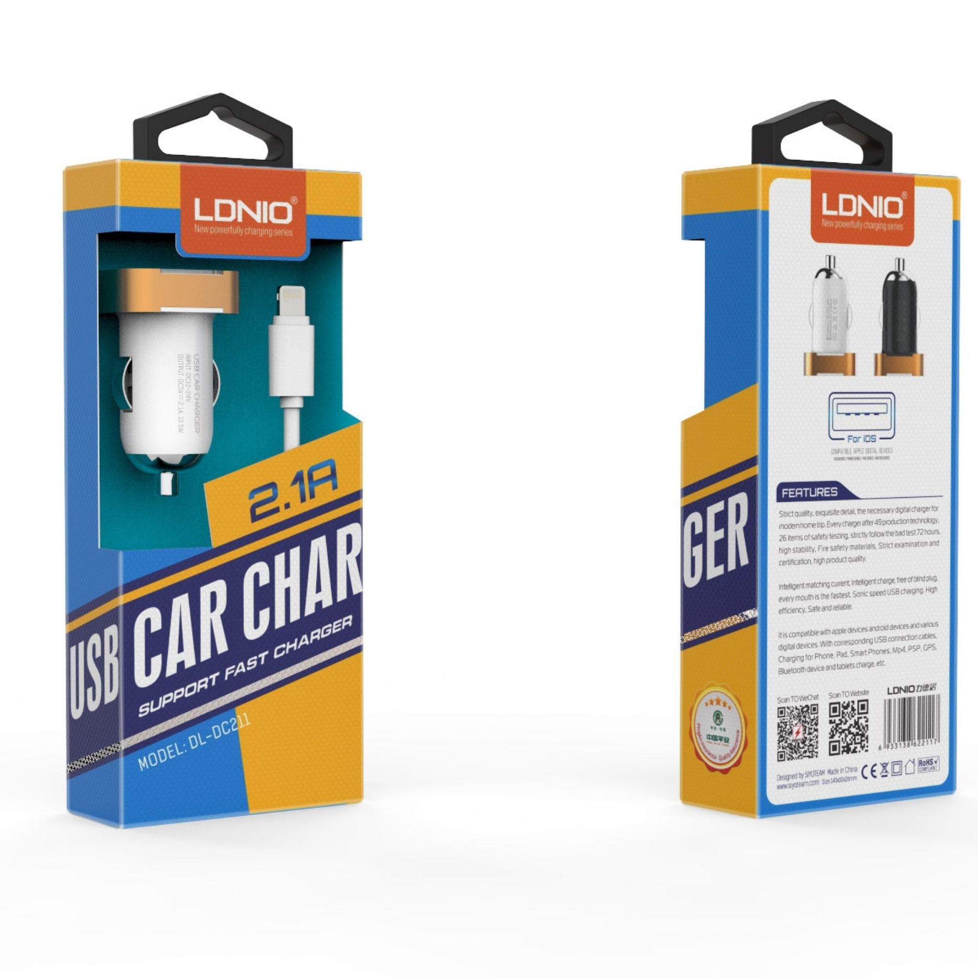 Ldnio 2.1A USB Fast Car Charger DL-211