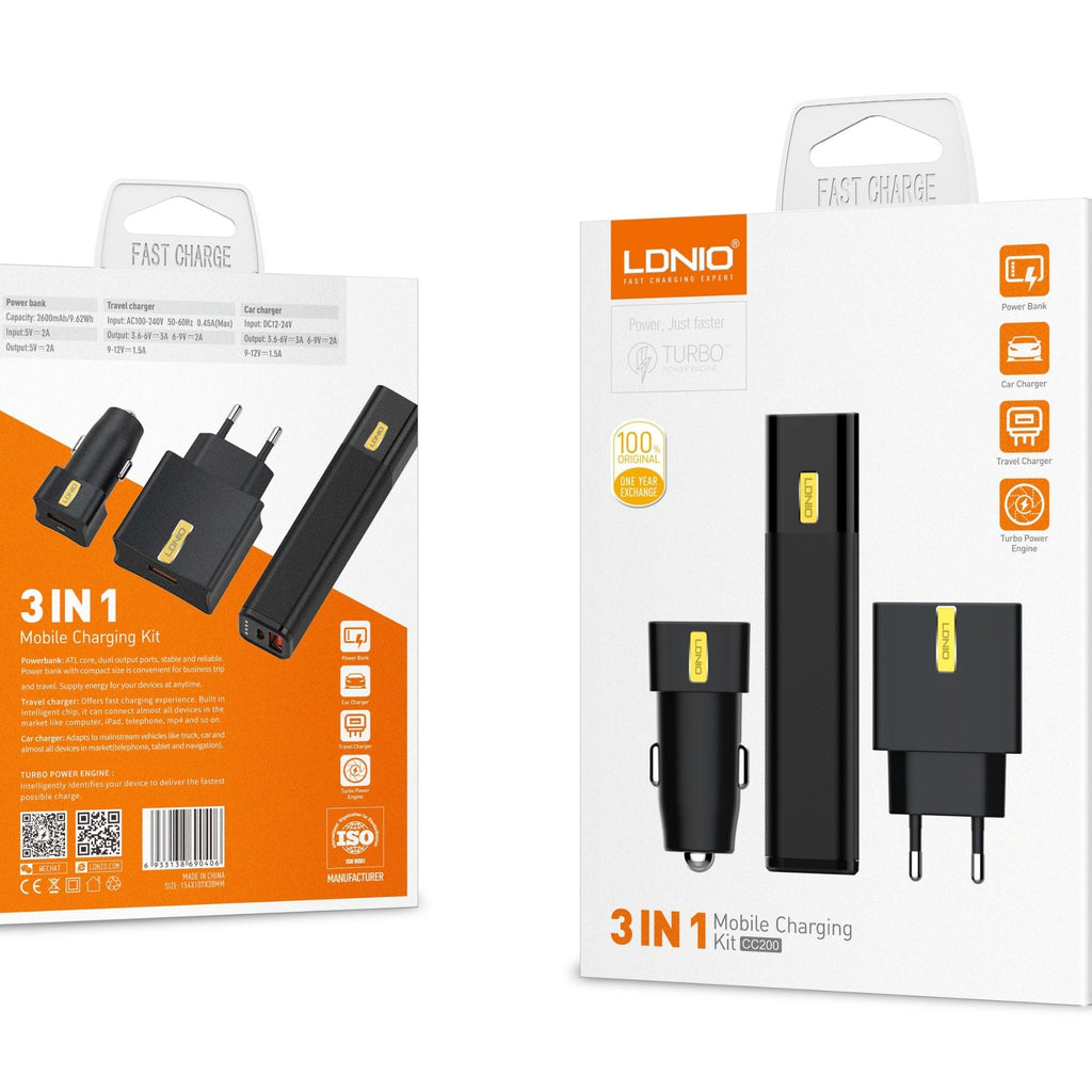 3 in 1 Mobile Charging Kit CC200