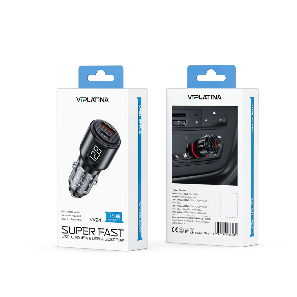 VIPLatina Super Fast Car Charger VK24