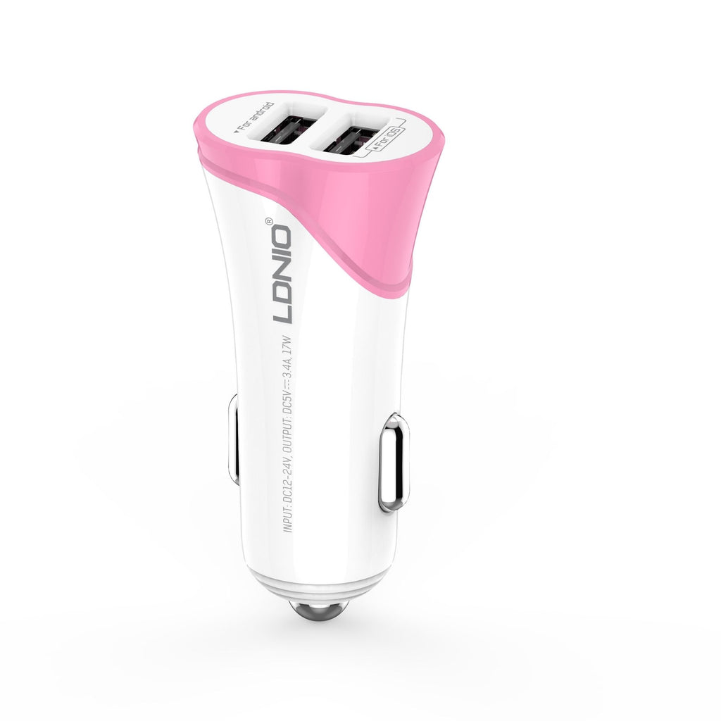 Ldnio 3.4A Auto-ID Dual USB Car Charger C332