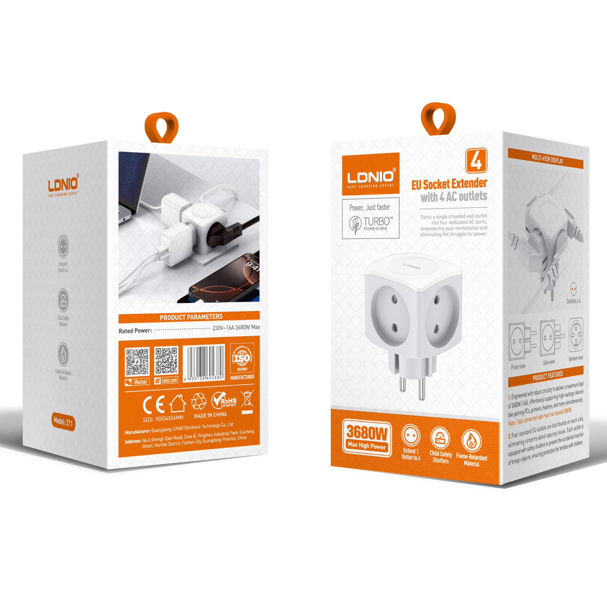 Ldnio Socket Extender 4 AC Outlets Z11