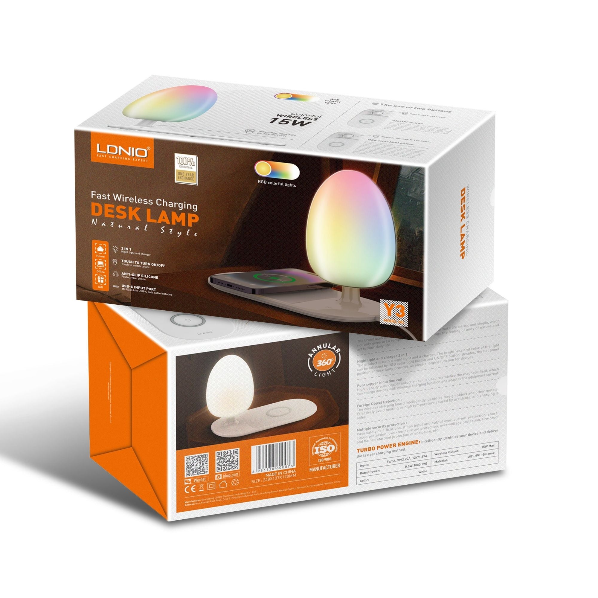 Ldnio Desk Lamp (Fast Wireless Charging) Y3