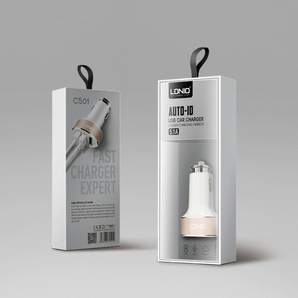 Ldnio Auto-ID USB Car Charger C501