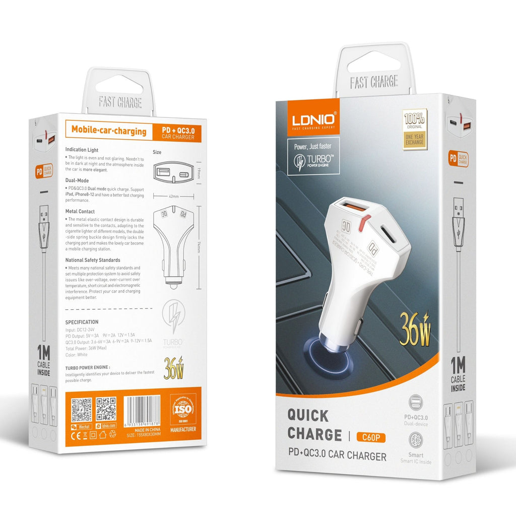 Ldnio Quick Car Charger C60P